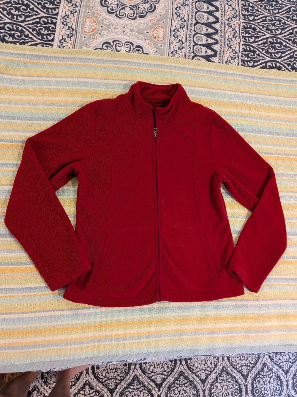 Merona Red Fleece Jacket Medium